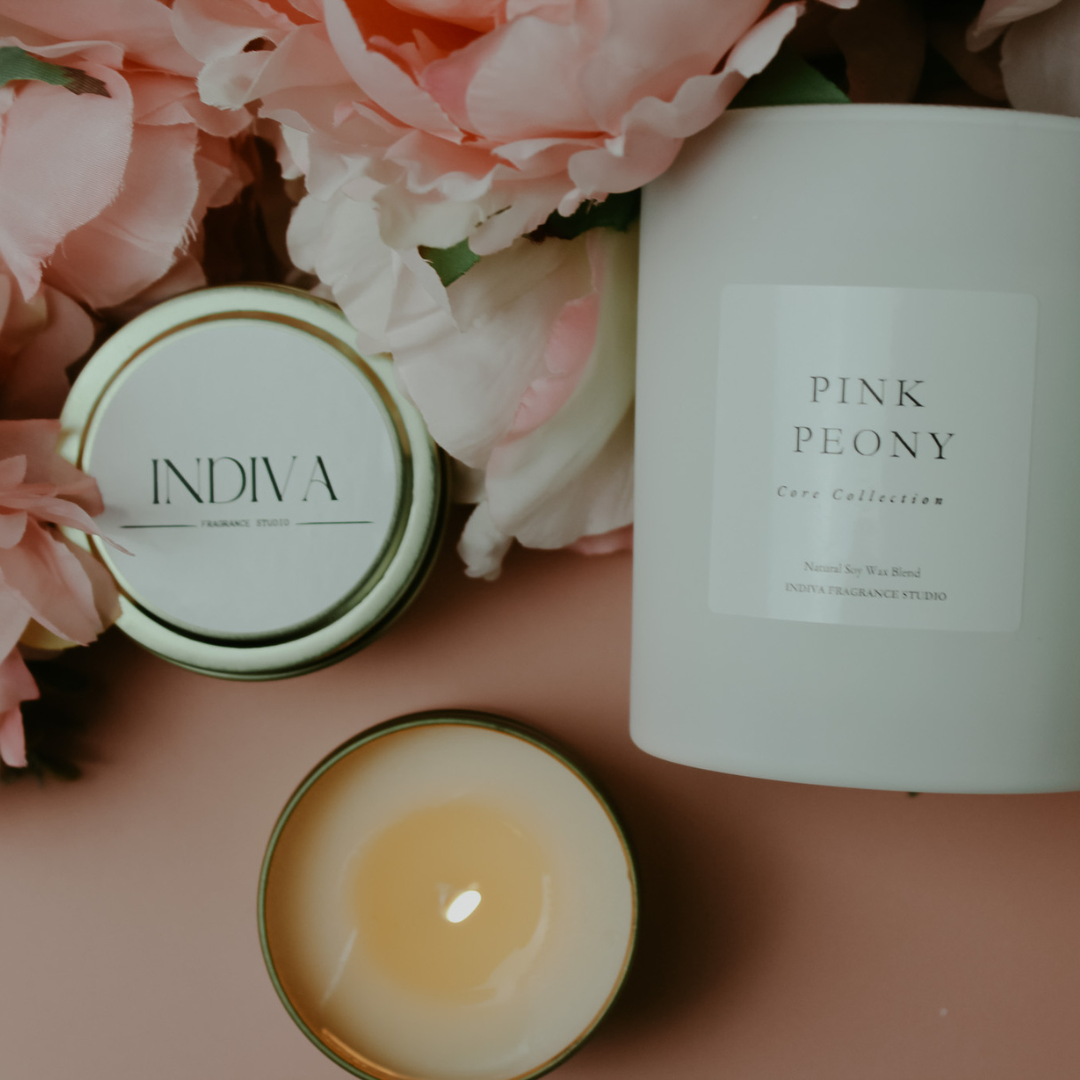 Pink Peony Core Candle