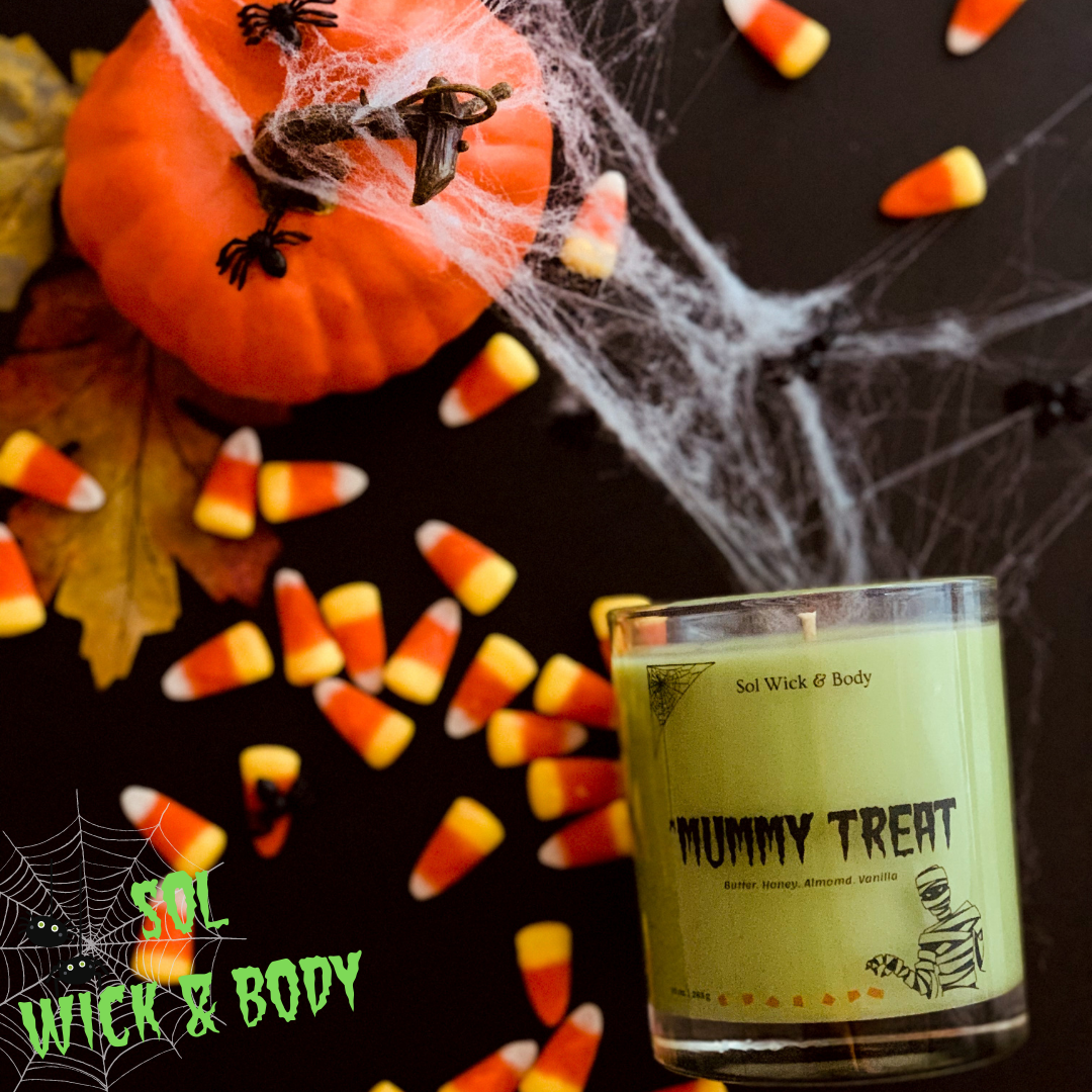 Mummy Treat Halloween Candle