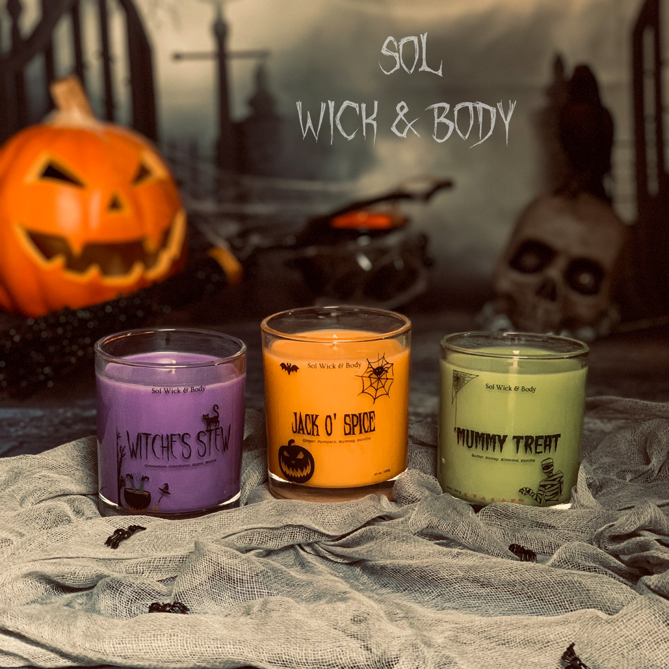 Mummy Treat Halloween Candle